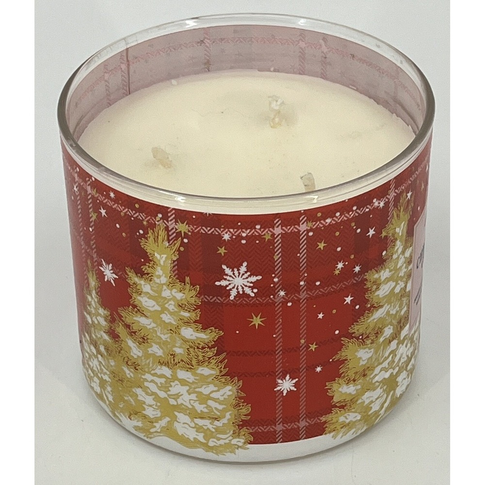 Bath and Body Works White Barn 3 Wick Candle Christmas Cider No Lid - Picture 3 of 5